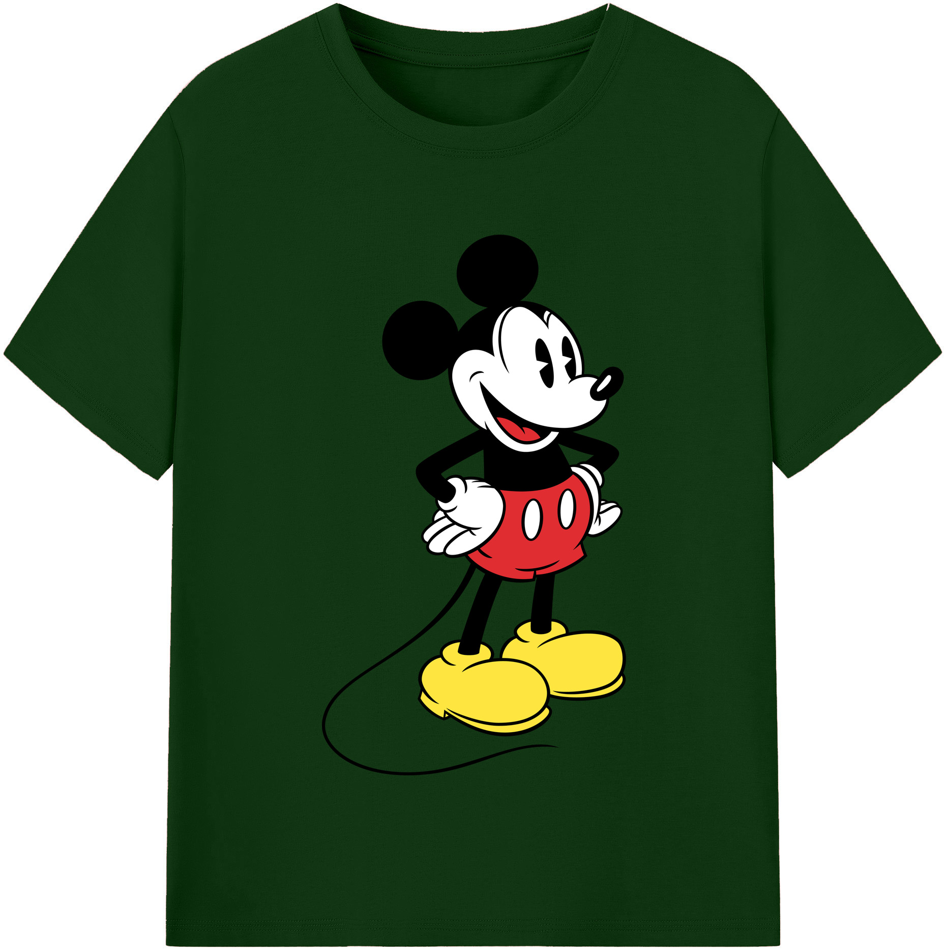 （画像用） ミッキーマウス Mickey Mouse 綿100％半袖Tシャツ（フロントプリント）
